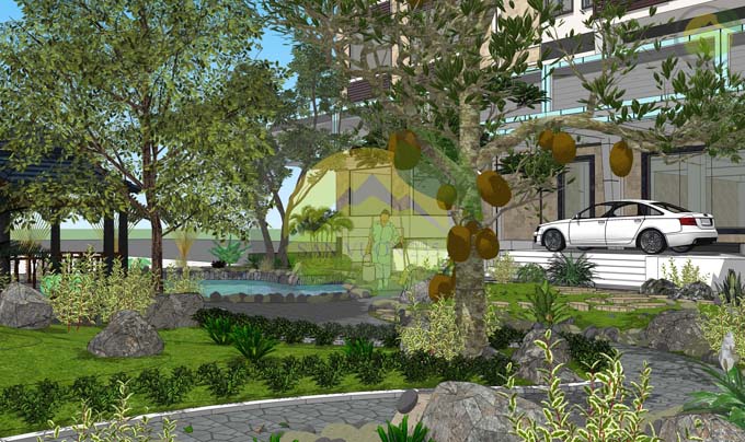 Thiết kế sân vườn đẹp trước nhà 2