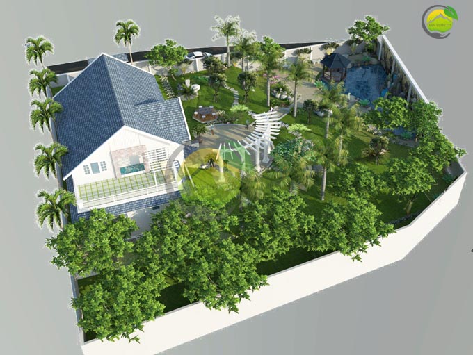 mẫu thiết kế sân vườn đẹp tại Sơn La 1