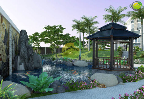 mẫu thiết kế sân vườn đẹp tại Sơn La 2