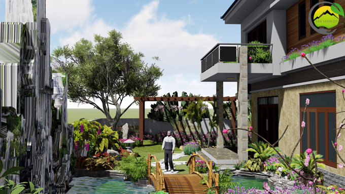 Mẫu thiết kế tiểu cảnh sân vườn tại Phú Thọ 4