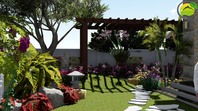 Mẫu thiết kế tiểu cảnh sân vườn tại Phú Thọ 3
