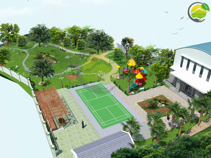 Thiết kế sân vườn 1000m2 tại Ba Vì 3