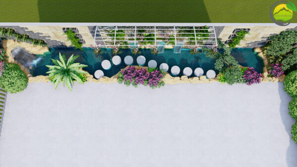 Mẫu thiết kế tiểu cảnh vườn sân thượng tại Hà Nội 0
