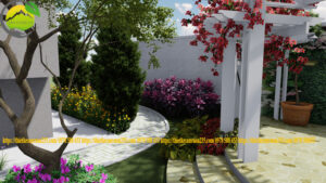 Sân vườn sau nhà đẹp