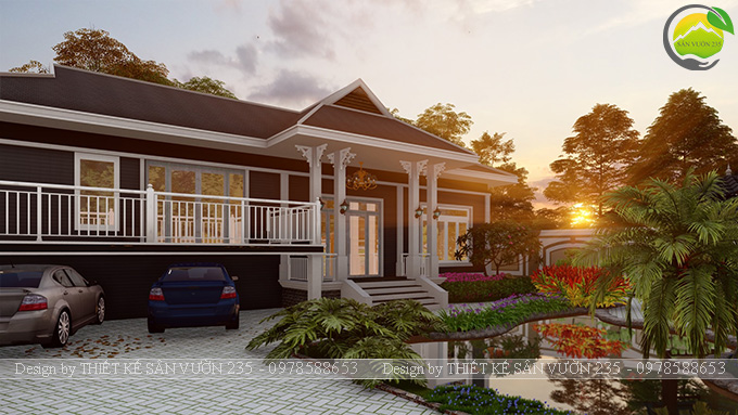 Mẫu thiết kế sân vườn 300m2 tại Bình Dương 1