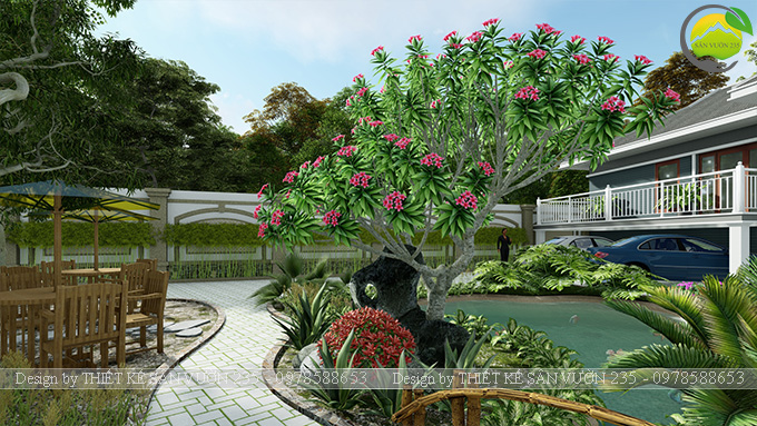 Mẫu thiết kế sân vườn 300m2 tại Bình Dương 8