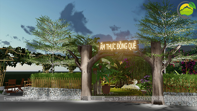 Mẫu thiết kê sân vườn cafe 2000m2 tại Sai Gòn 11