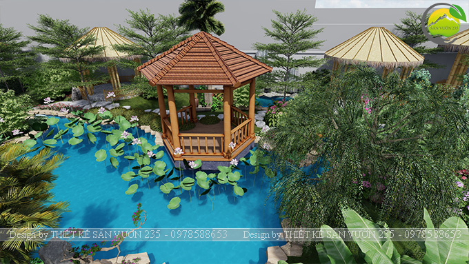 Mẫu thiết kê sân vườn cafe 2000m2 tại Sai Gòn 5