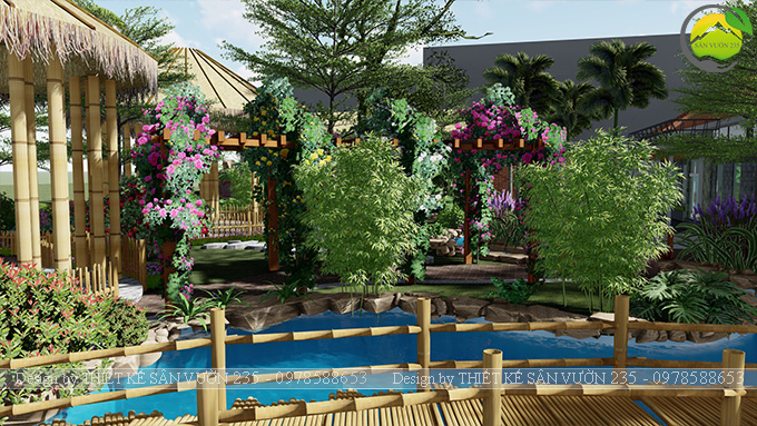 Mẫu thiết kê sân vườn cafe 2000m2 tại Sai Gòn 19