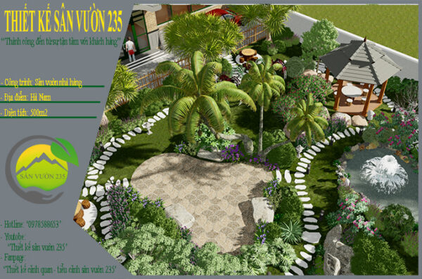 Mẫu thiết kế sân vườn nhà hàng tại Hà Nam