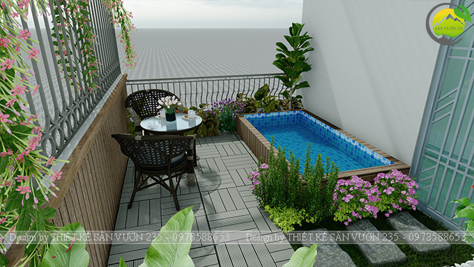 Mẫu thiết kế tiểu cảnh sân thượng tại Thanh Xuân - Hà Nội 10