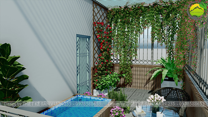 Mẫu thiết kế tiểu cảnh sân thượng tại Thanh Xuân - Hà Nội 5