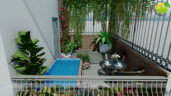 Mẫu thiết kế tiểu cảnh sân thượng tại Thanh Xuân - Hà Nội 8