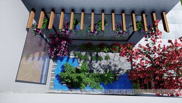 Mẫu thiết kế tiểu cảnh sân vườn tại Vĩnh Phúc 5