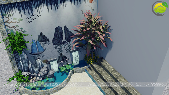 Mẫu thiết kế tiểu cảnh tranh tường tại Sài Gòn 9