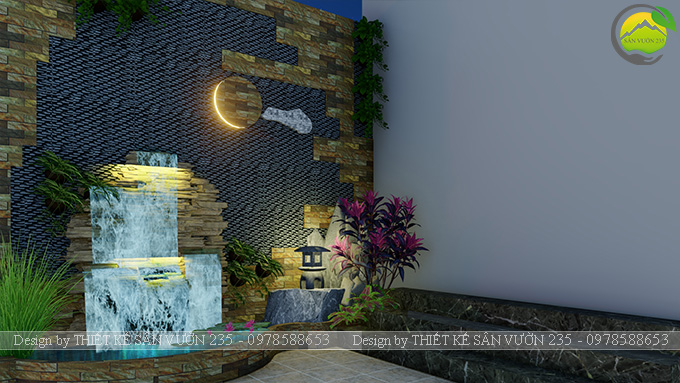 Mẫu thiết kế tiểu cảnh tranh tường tại Sài Gòn 1