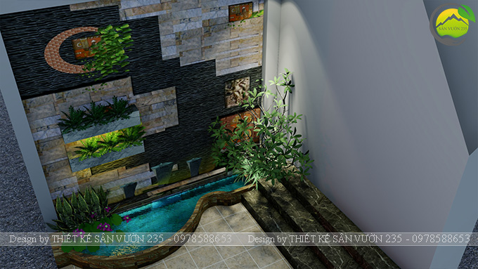 Mẫu thiết kế tiểu cảnh tranh tường tại Sài Gòn 6