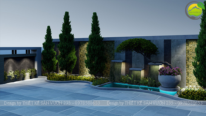 Mẫu thiết kế tiểu cảnh trước nhà tại Sài Gòn 3