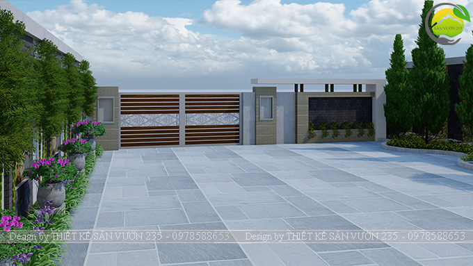 Mẫu thiết kế tiểu cảnh trước nhà tại Sài Gòn 5