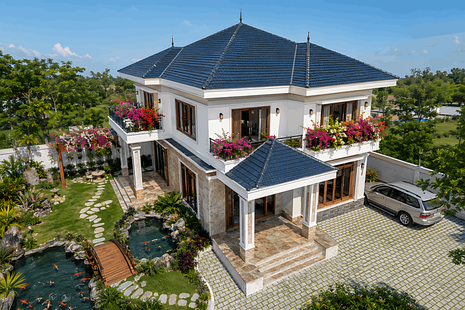 Mẫu thiết kế tiểu cảnh sân vườn tại Phú Thọ
