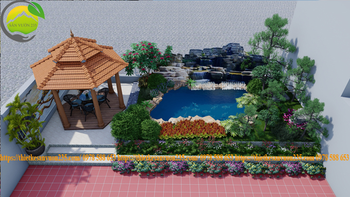Thiết kế hồ cá Koi trên sân thượng