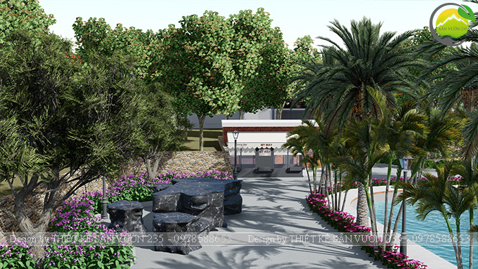 Mẫu thiết kế sân vườn nghỉ dưỡng 10000m2 tại Ba Vì - Hà Nội 7