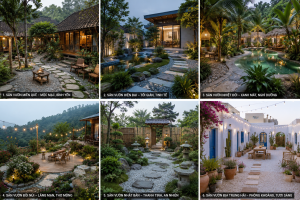 thiết kế homestay sân vườn
