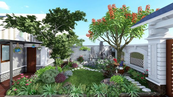 tiểu cảnh 60m2 tại long biên