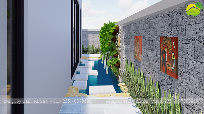 hồ cá mini ngoài trời