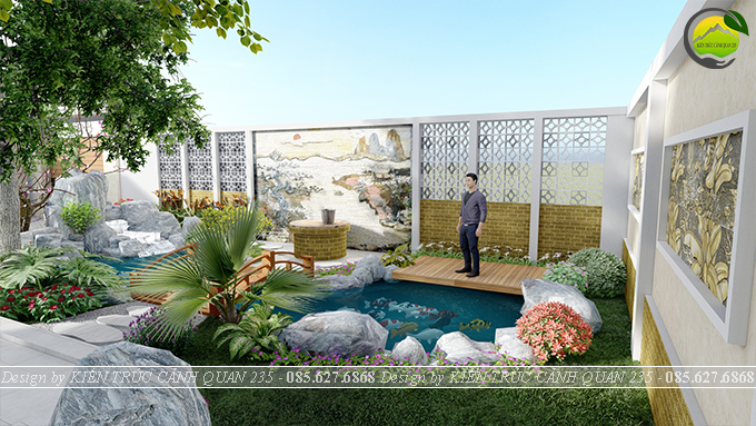 Mẫu hồ cá Koi đẹp