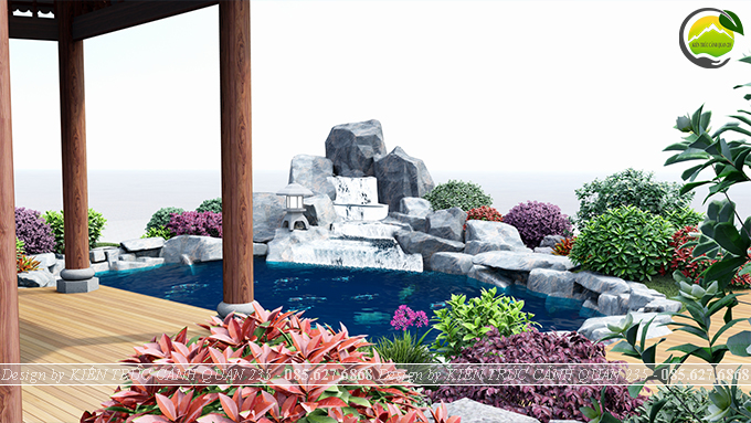 Mẫu hồ cá Koi đẹp