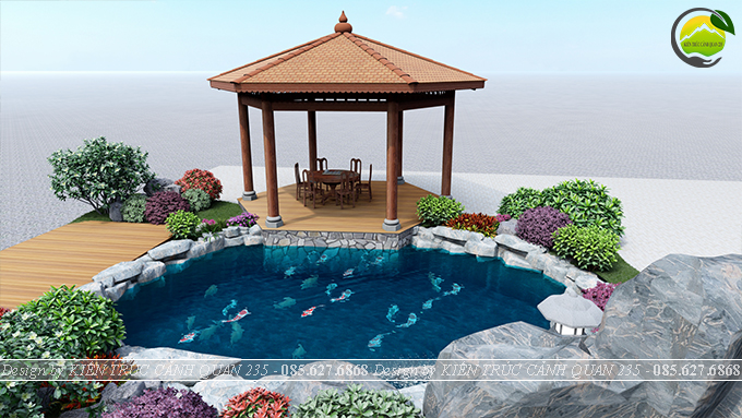 Mẫu hồ cá Koi đẹp