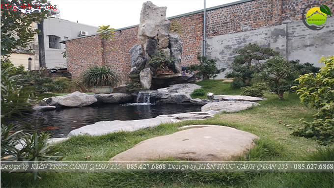 Mẫu hồ cá Koi sân vườn đẹp