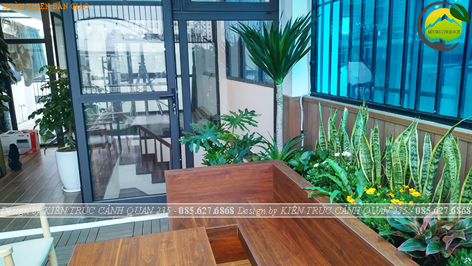 Thi công tiểu cảnh vườn sân thượng