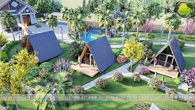 Thiết kế cảnh quan homestay nghỉ dưỡng 4000m2 tại Hòa Bình