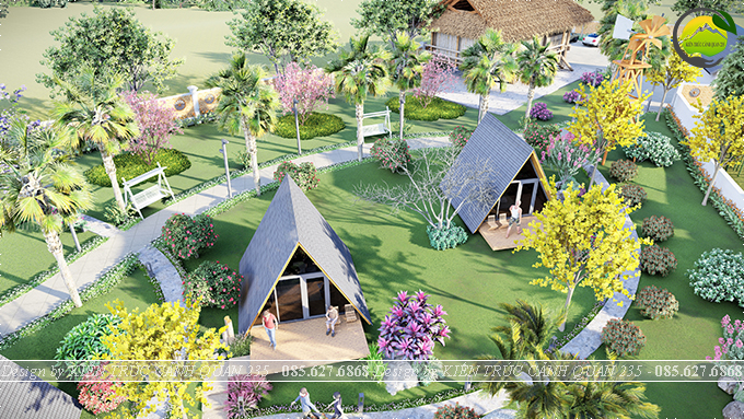 Thiết kế cảnh quan homestay nghỉ dưỡng 4000m2 tại Hòa Bình