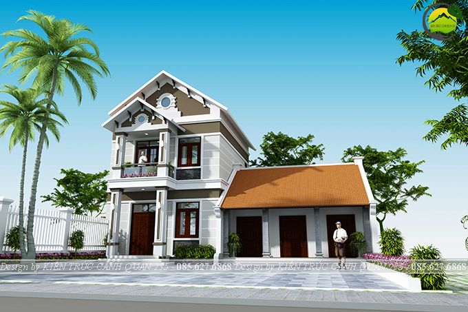 Nhà phố 2 tầng mái thái diện tích 150m2