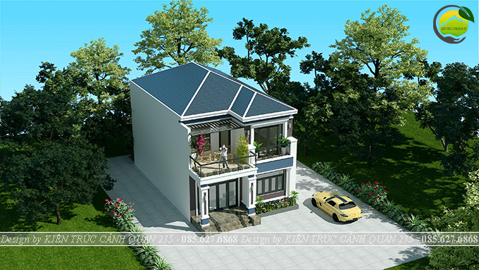 Biệt thự 2 tầng hiện đại mặt tiền 8m