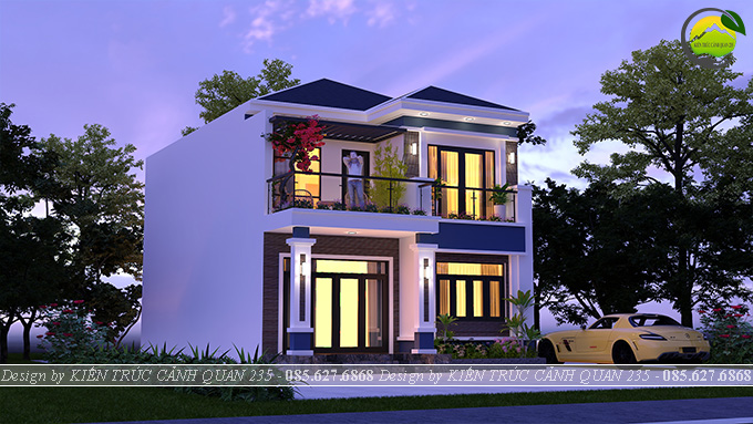 Biệt thự 2 tầng hiện đại mặt tiền 8m