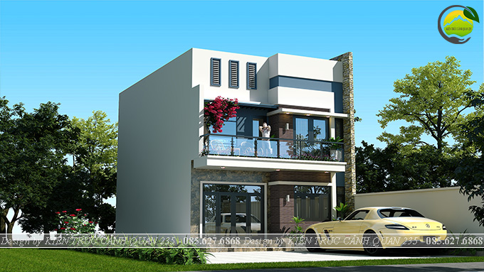 Biệt thự 2 tầng hiện đại mặt tiền 8m