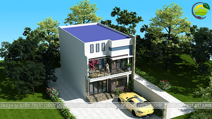 Biệt thự 2 tầng hiện đại mặt tiền 8m