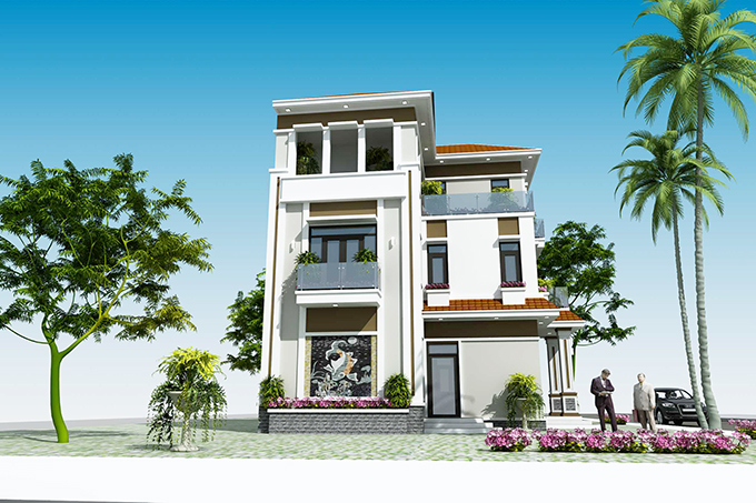 Biệt thự 3 tầng mái thái 100m2