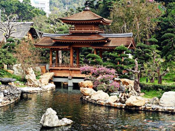 Sân vườn kiểu Trung đem tới phong cảnh thưởng ngoạn thơ mộng