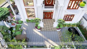 25 mẫu biệt thự sân vườn tân cổ điển đẹp, sang trọng nhất hiện nay