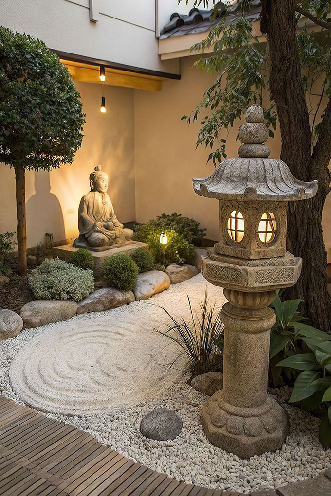 đèn đá sân vườn Nhật Bản