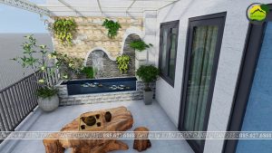 thiết kế hồ cá Koi