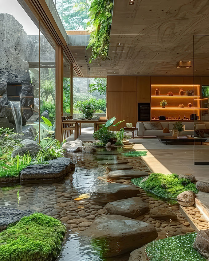 Mẫu hồ cá đẹp trong nhà