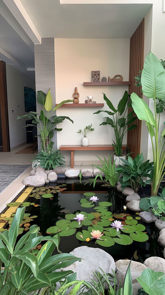 Mẫu hồ cá đẹp trong nhà