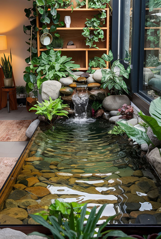Mẫu hồ cá đẹp trong nhà