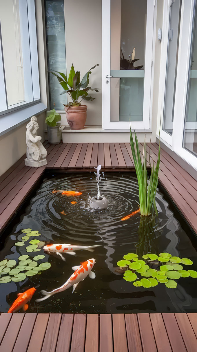 Mẫu hồ cá đẹp trong nhà